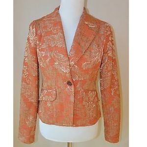 BeBe Gold and Orange Sz6 Blazer